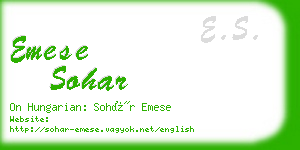 emese sohar business card